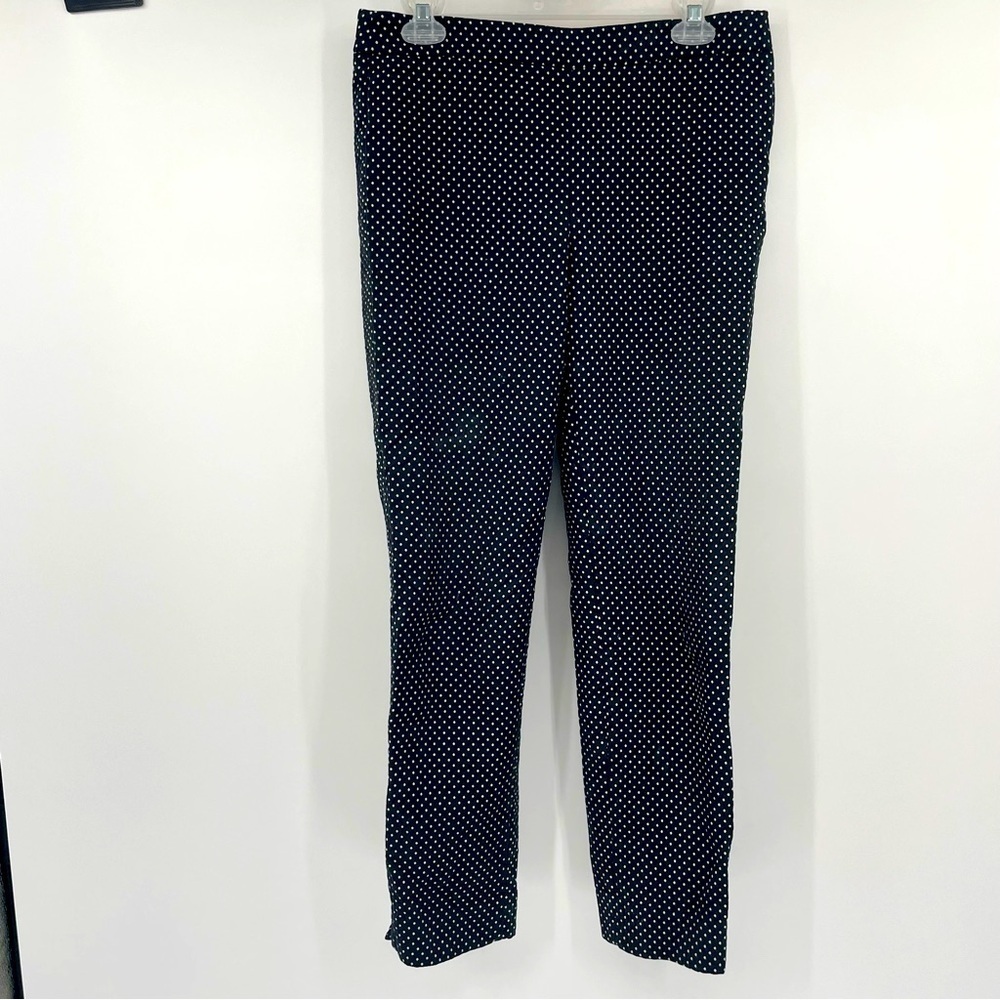Talbots Chatham Ankle Pants Polka Dots | Side Zip Size: 2 | Color: Blue & White